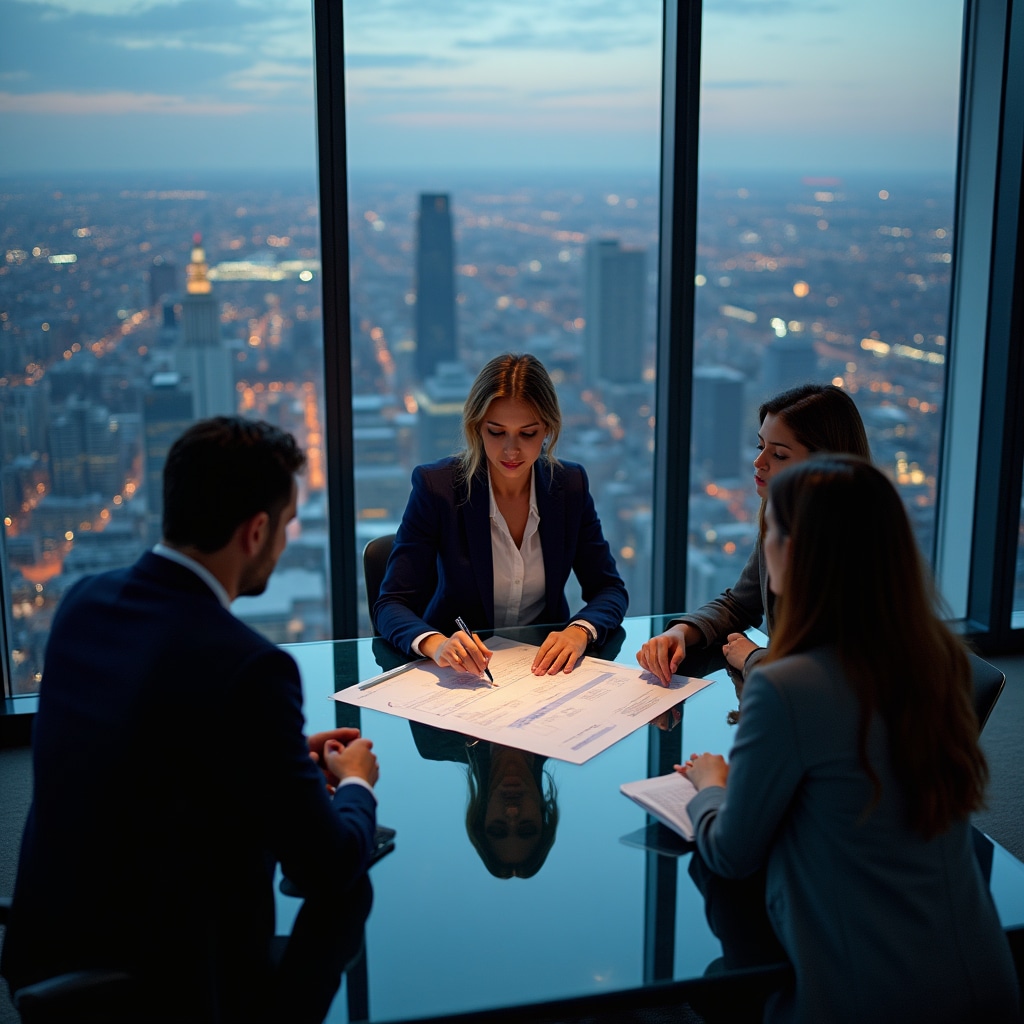 Echipă colaborând la redactarea unui plan de afaceri